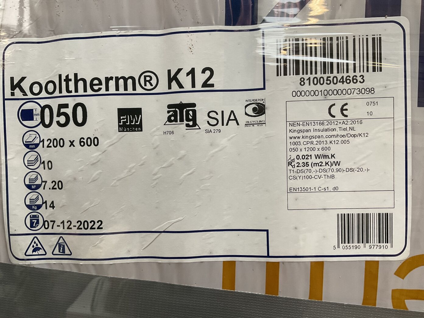 Kingspan kooltherm K12 50 mm