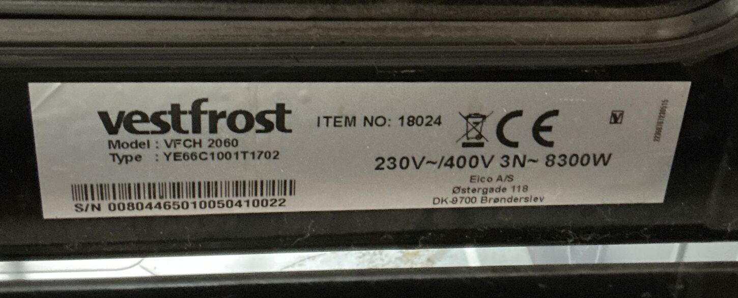 Vestfrost keramisk komfur