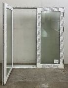 Dobbelt terrassedør i plast