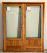 Dobbelt terrassedør i mahogni