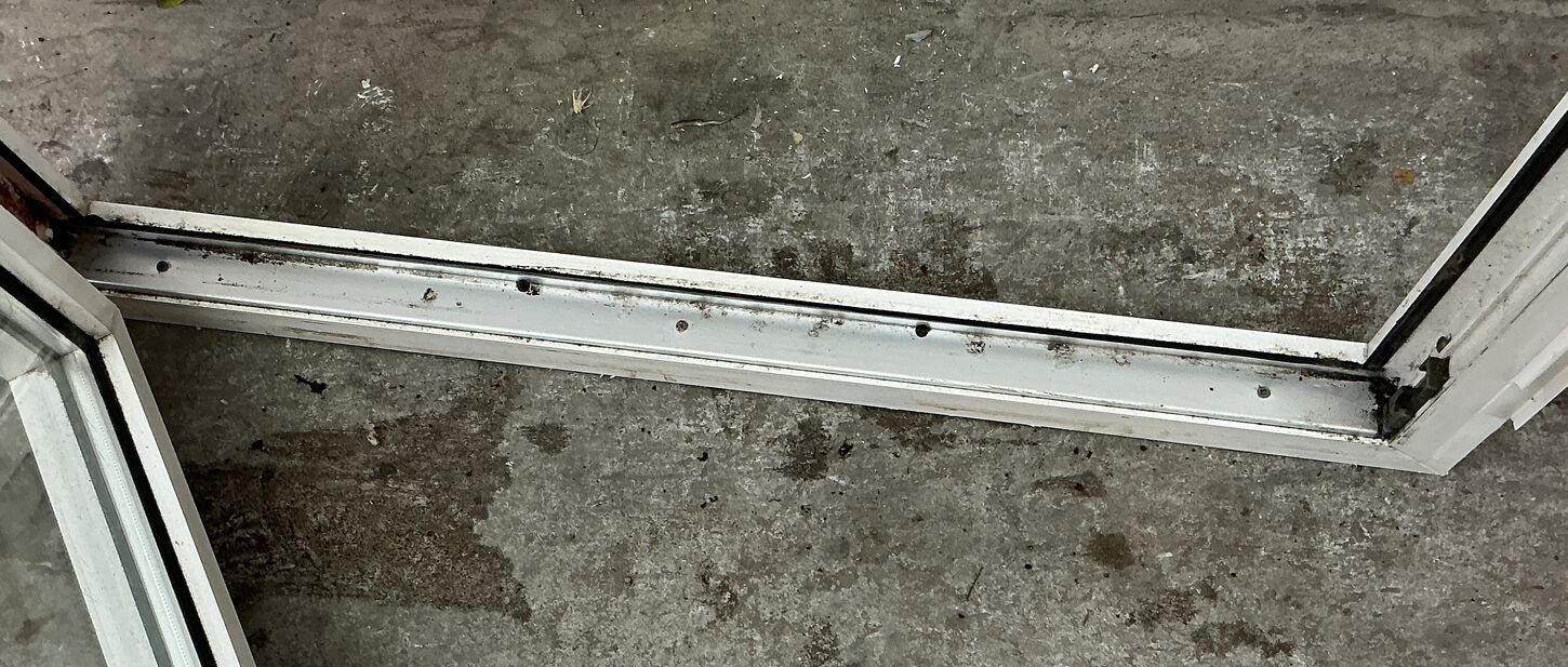 Terrassedør i plast med dreje kip, vh.