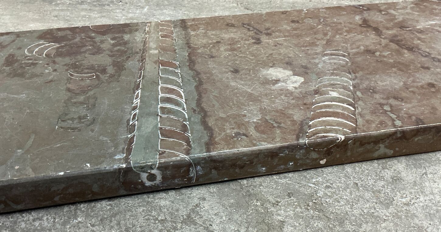 Ølandssten med to fossiler