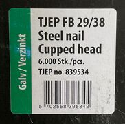 TJEP Stålsøm 38mm ca. 5750 stk.