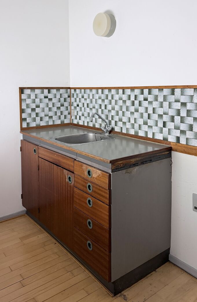 Tectum laminatbordplade med stålvask