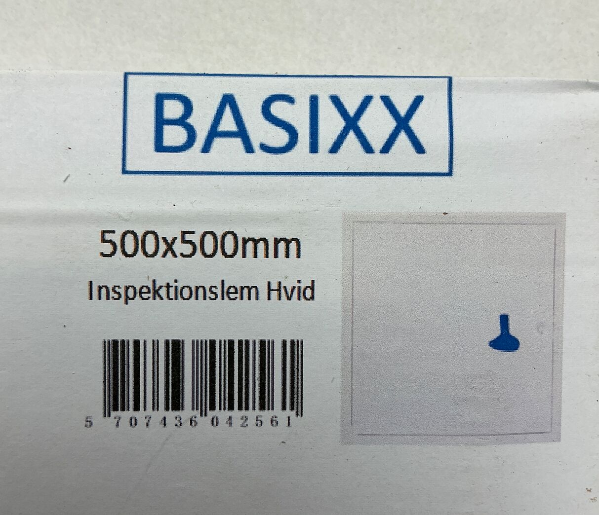 Inspektionslem hvid 50x50cm