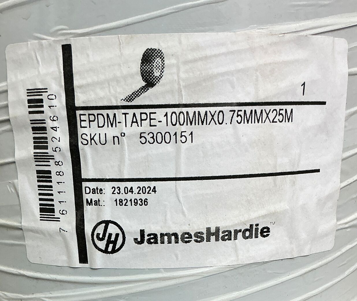 EPDM tape 100x0,75mm x 25m