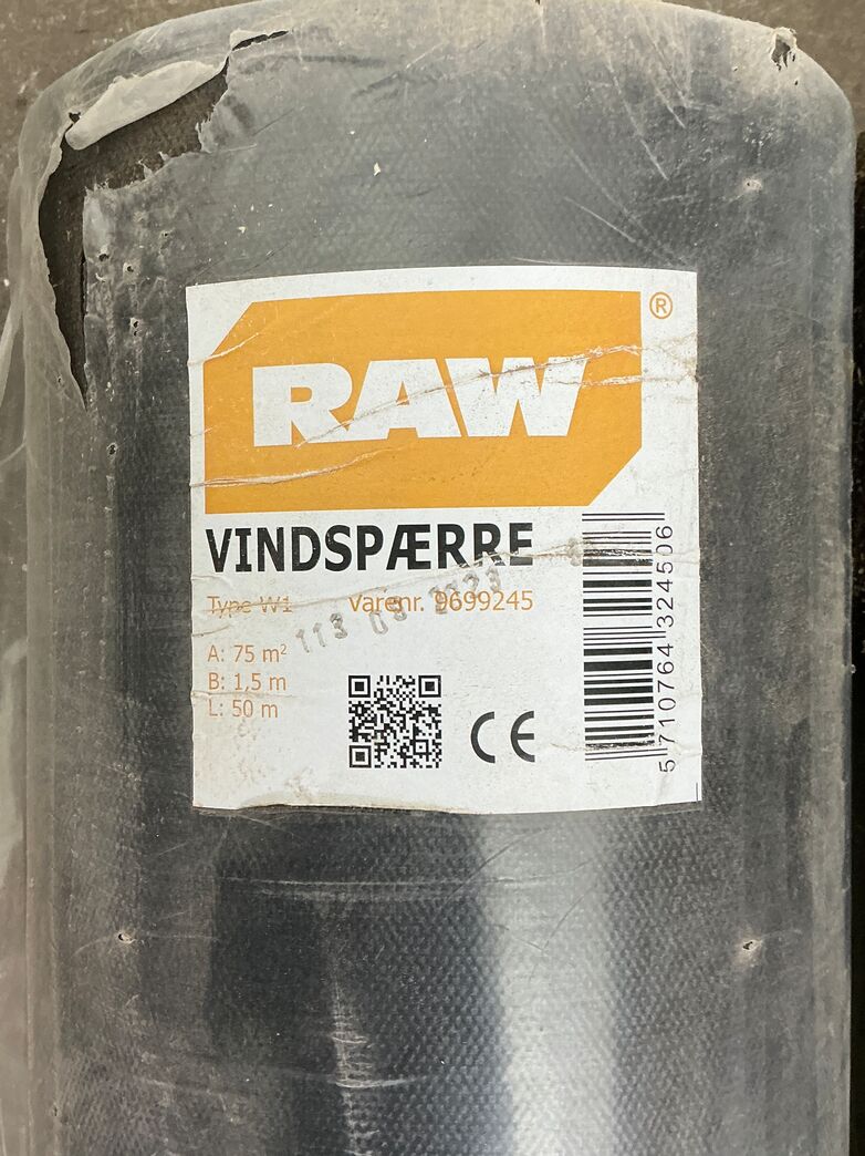 Samlet parti af folier og vindspærre