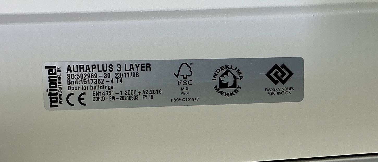 Terrassedør med karm