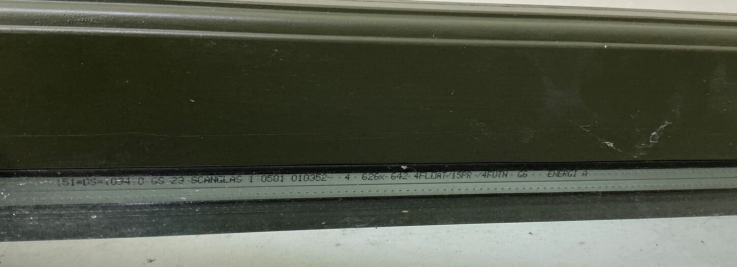 Mørkegrønt energi A vindue