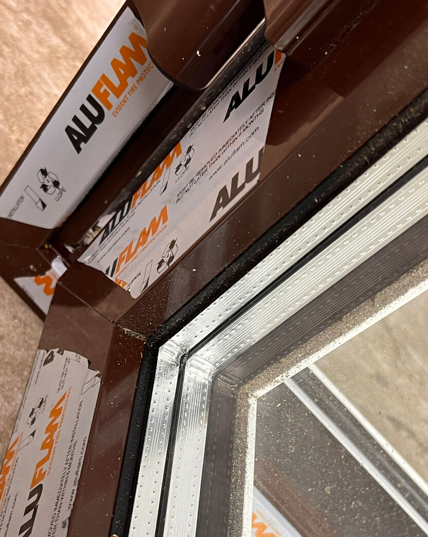 Brandvindue Aluflame med 3-lagsglas