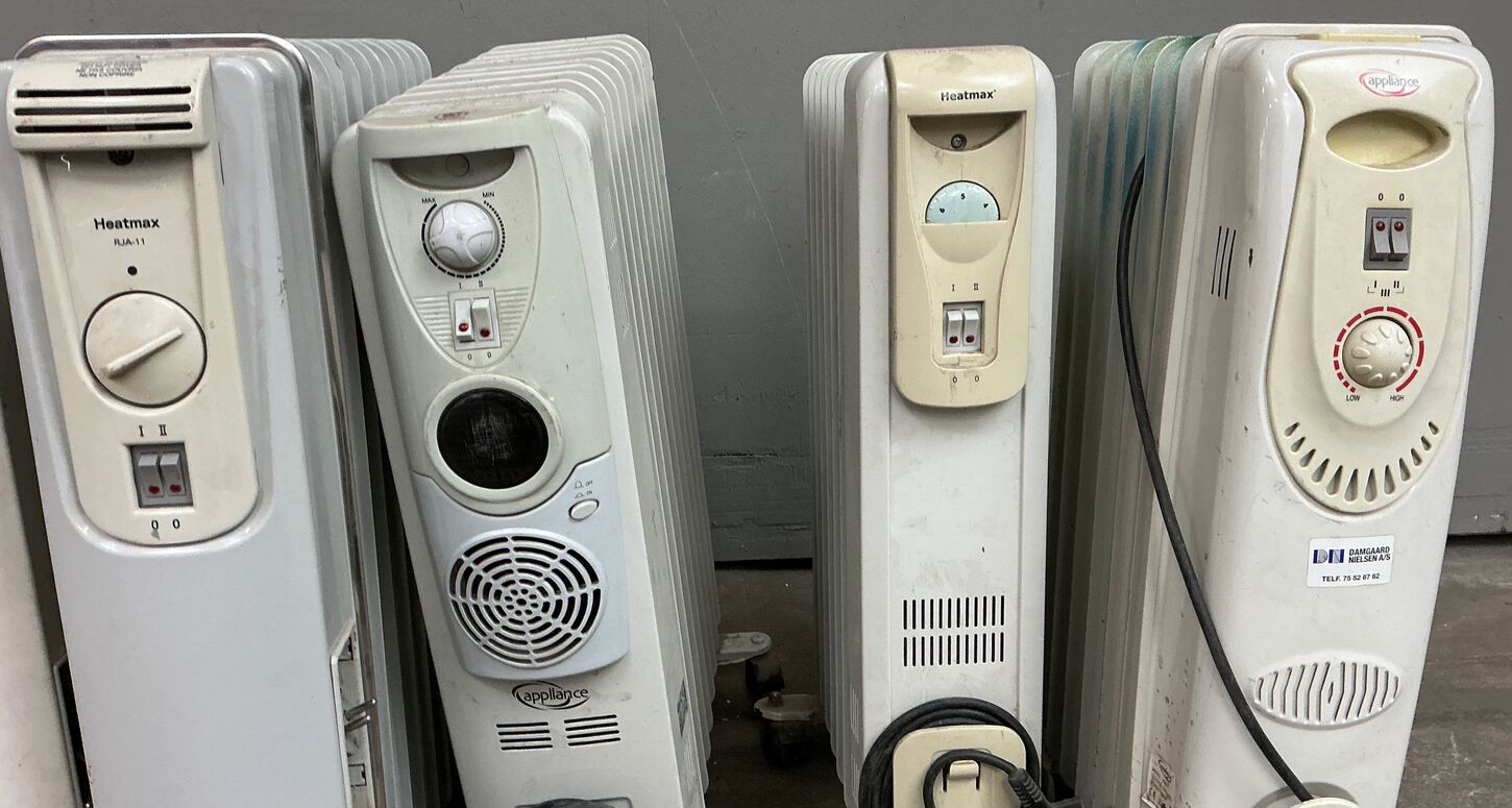 7 stk div gulvradiatorer