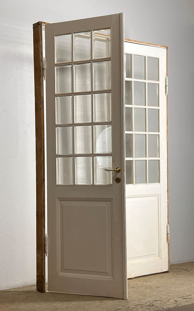 Fransk dør med facetslebne glas