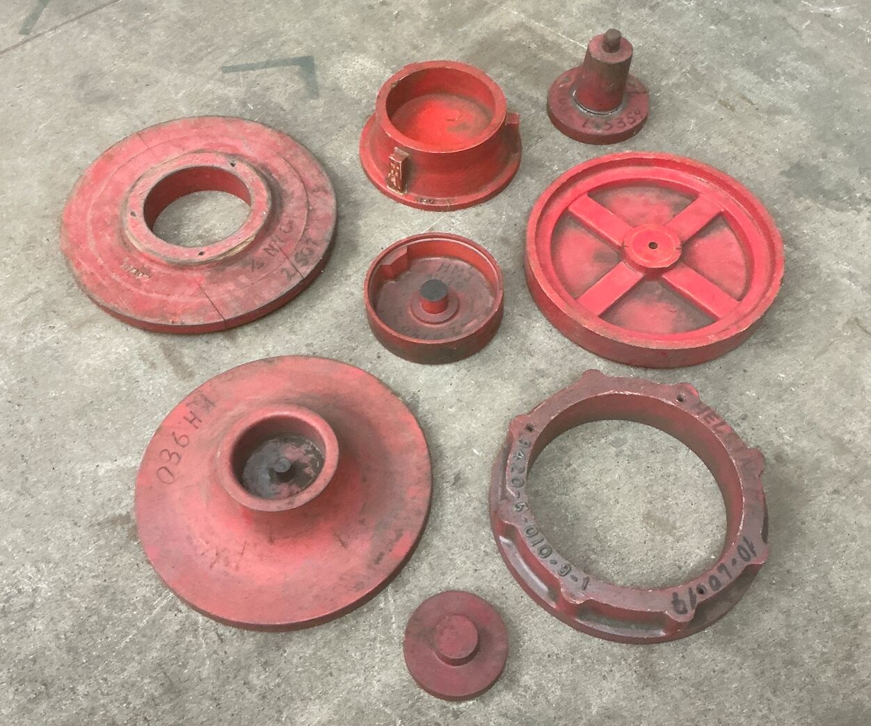 8 stk. støbeform fra Holbæk Jernstøberi