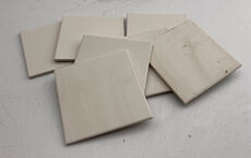 Hvid mat klinke 14,5 x 14,5 cm