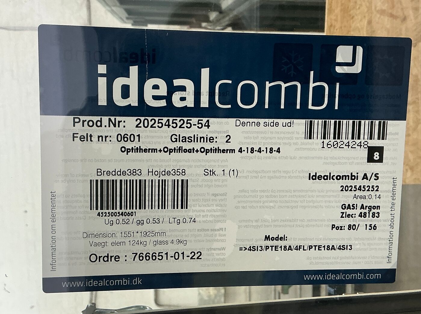 Energivindue med sprosser