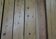 Brugte gulvbrædder i fyr, 18m2, 11,5cm
