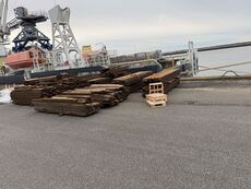 Lærketræ fra skibsdæk, 200-250 cm