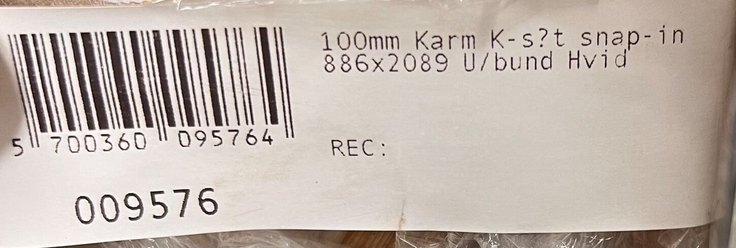 Dørkarm sæt - 100 mm M9