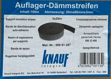 5 ruller KNAUF - trinlydsdæmpemde strimmel