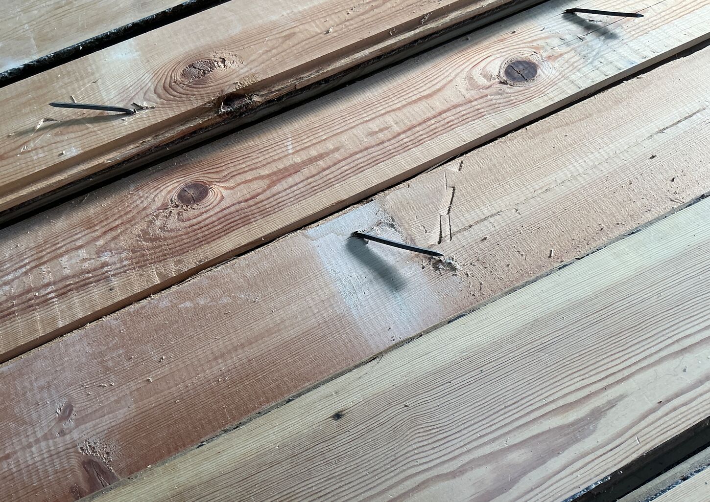 Brugte gulvbrædder i fyr, 20m2, 11,3 cm