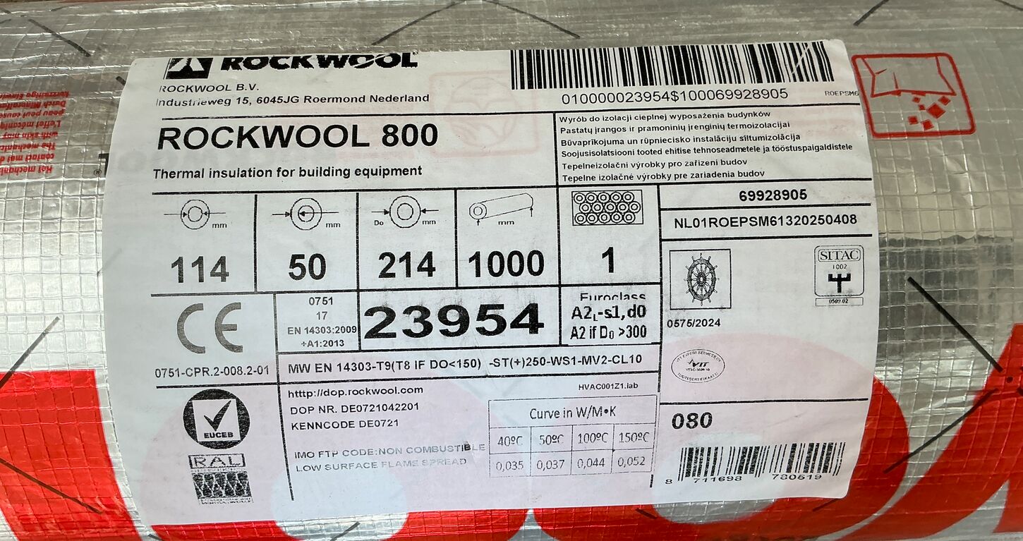 ROCKWOOL 800 Rørskål (114/50 mm)
