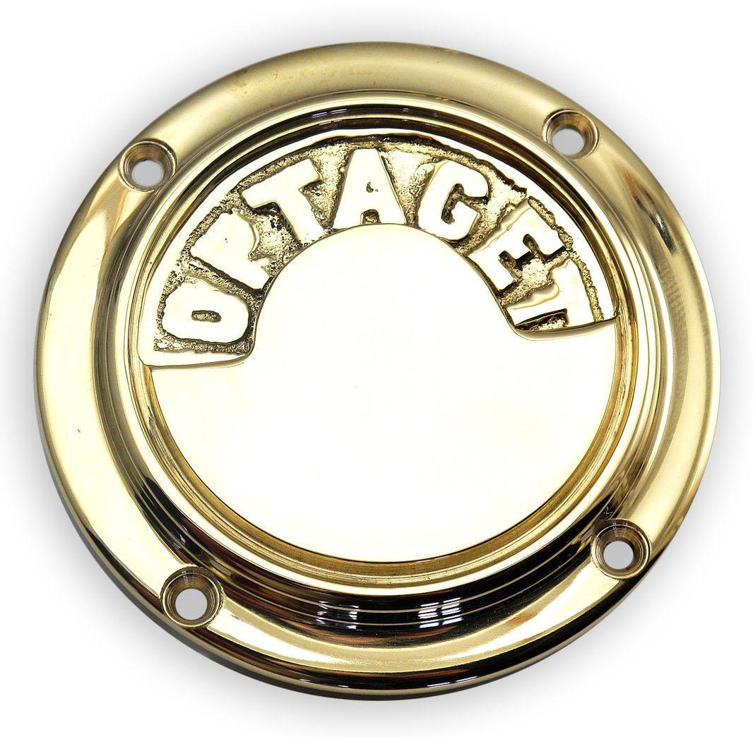 Toiletmarkering Ø 72 mm. -messing