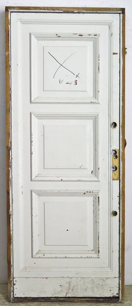 Fyldningsdør med karm (med skade)