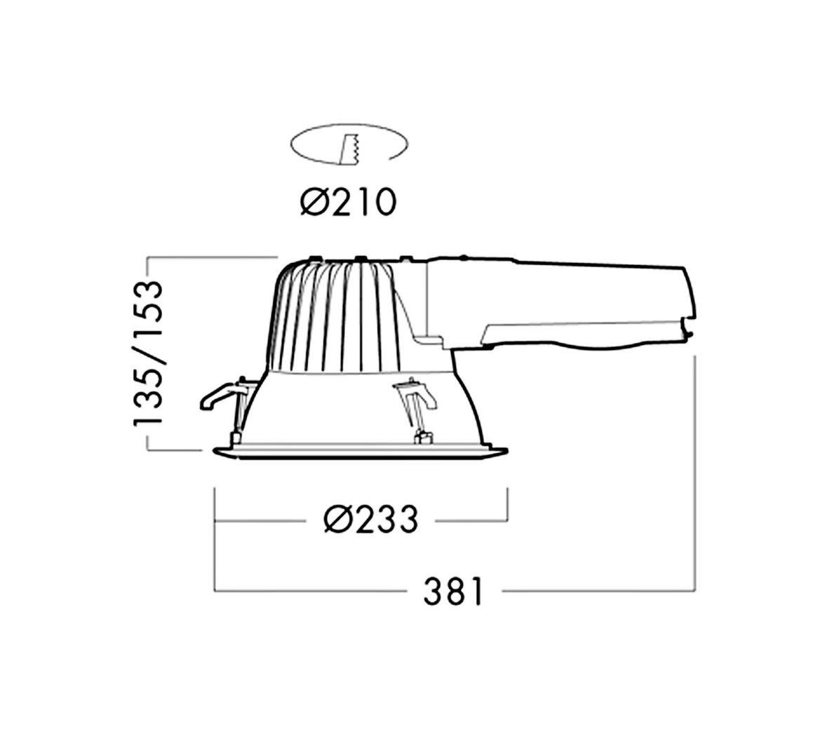 GLAMOX cirkulær downlight - NY!!