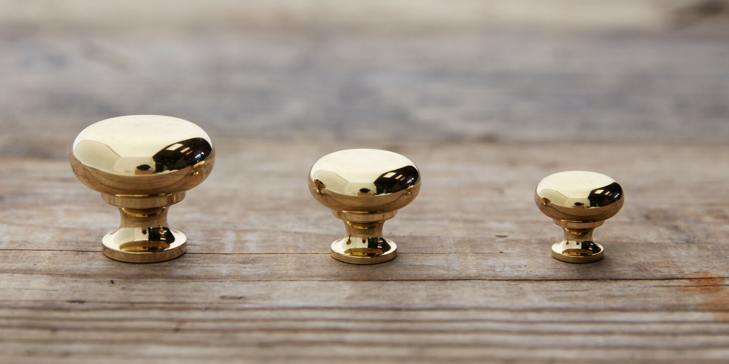 25 mm - Møbelknop poleret messing