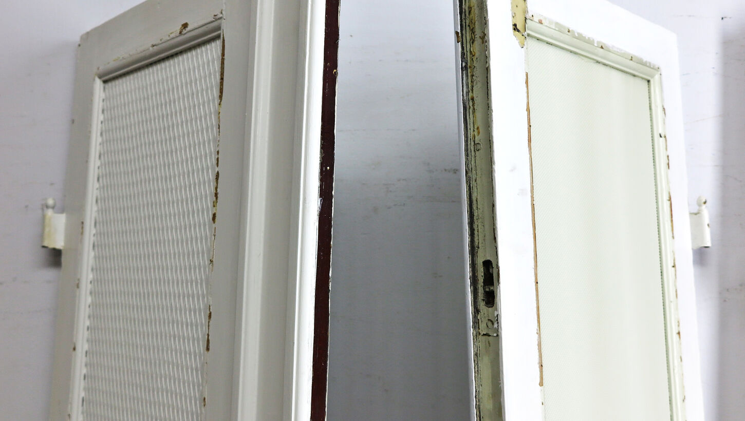 Dobbelt fyldningsdør med glas - i karm