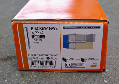 Gipsskruer 4,2x42 mm - til træ 780 tk