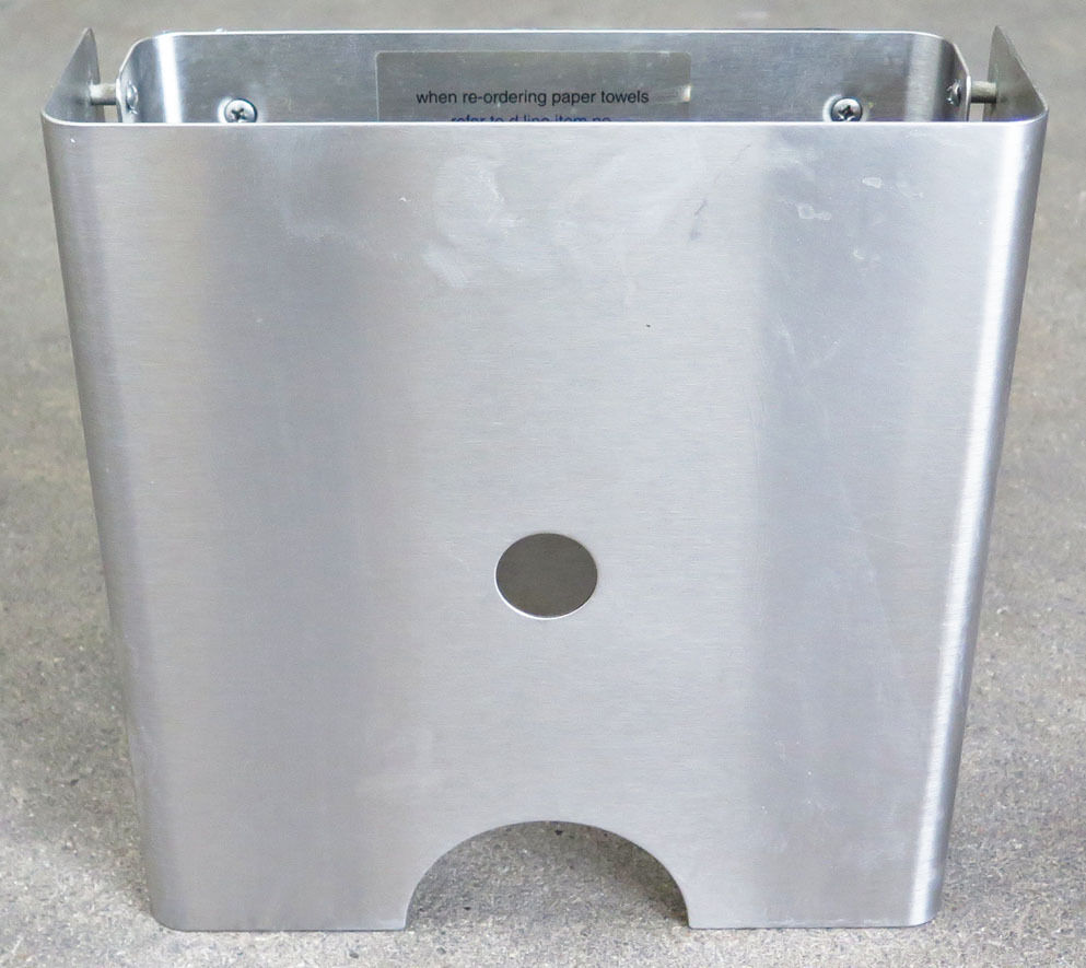Papirdispenser i børstet rustfrit stål fra D-Line