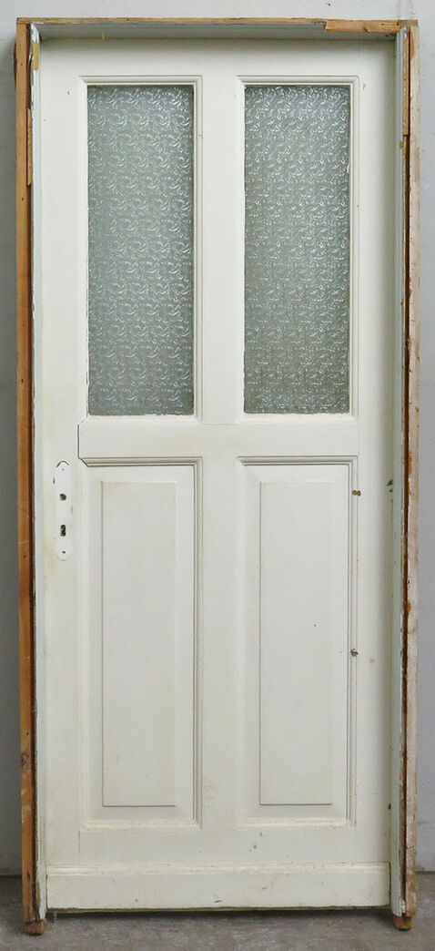 Fyldningsdør med glas og karm