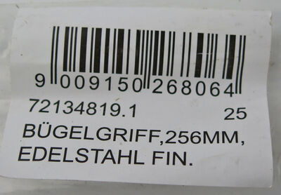 Classic bøjlegreb i rustfrit stål - 256 mm