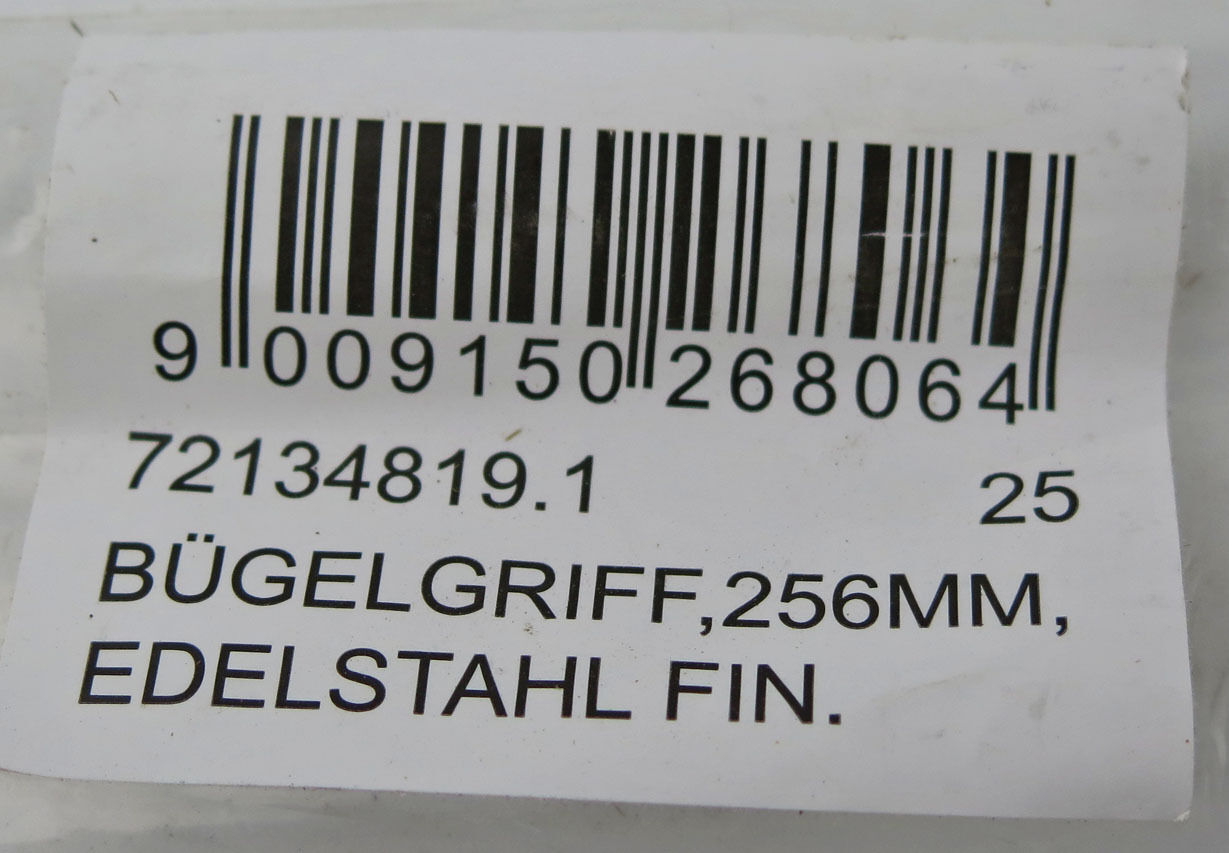 Classic bøjlegreb i rustfrit stål - 256 mm