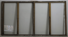 Stor Teak og glas skabsfront - 282 cm