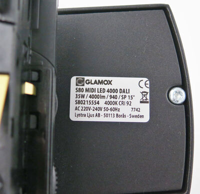 Glamox spotlampe til skinne