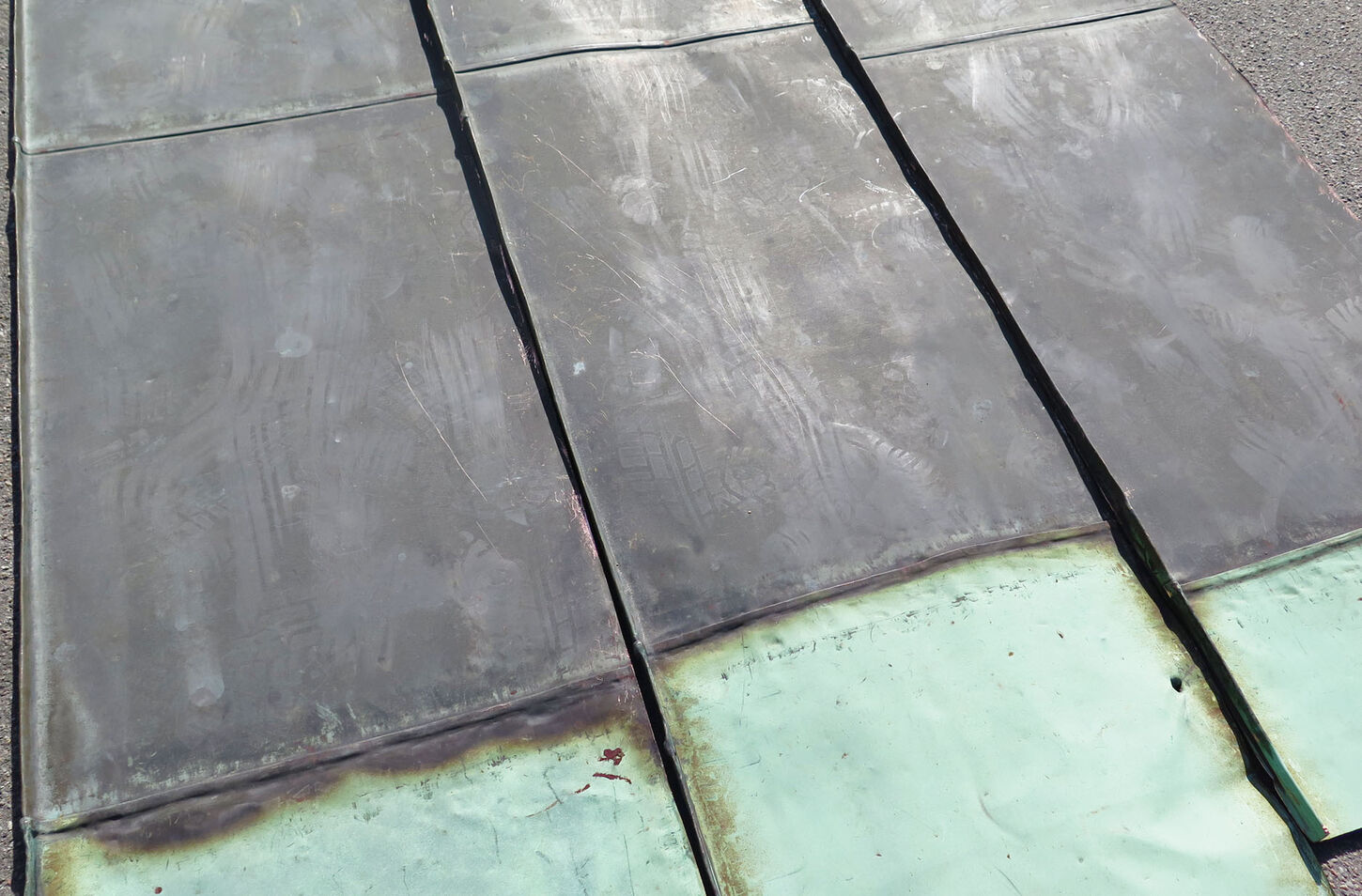 Kobberplade 140 - 230 cm, uensartede