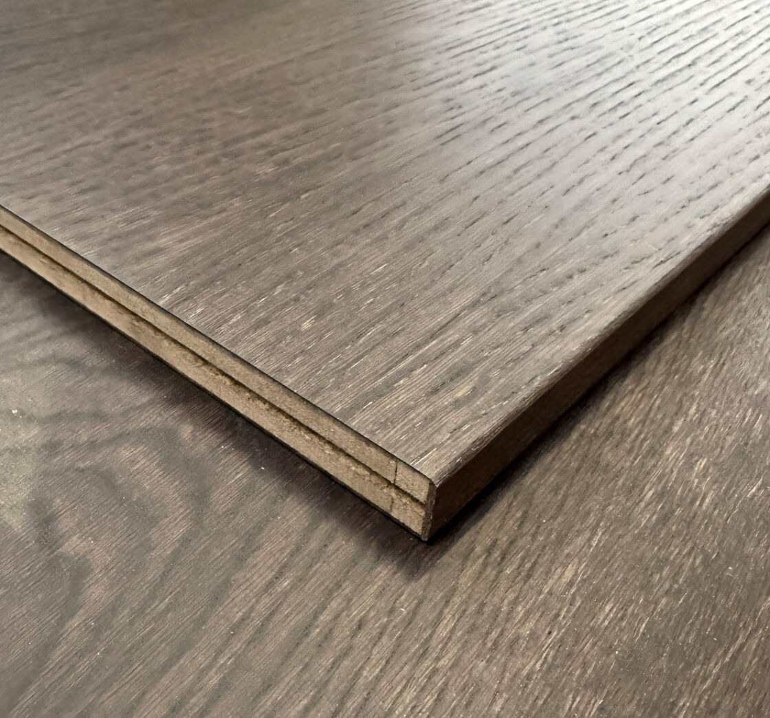 Samlet parti røget eg bejdset fineret MDF - 4 plader