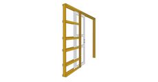 Skydevægselement karmmål 2090x2100 mm væg 109 mm
