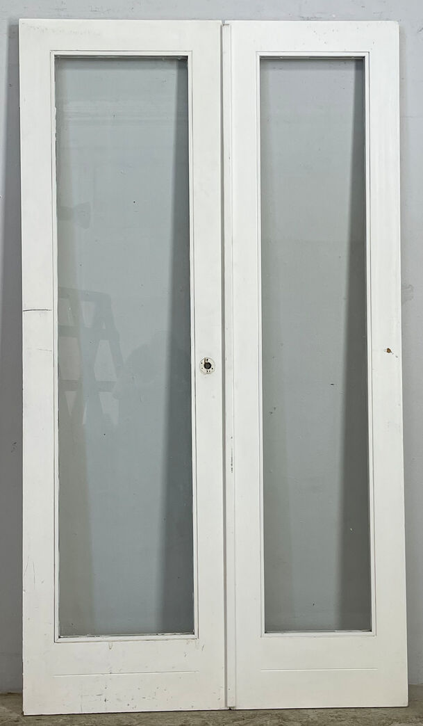 Dobbeltdør med glas og karm