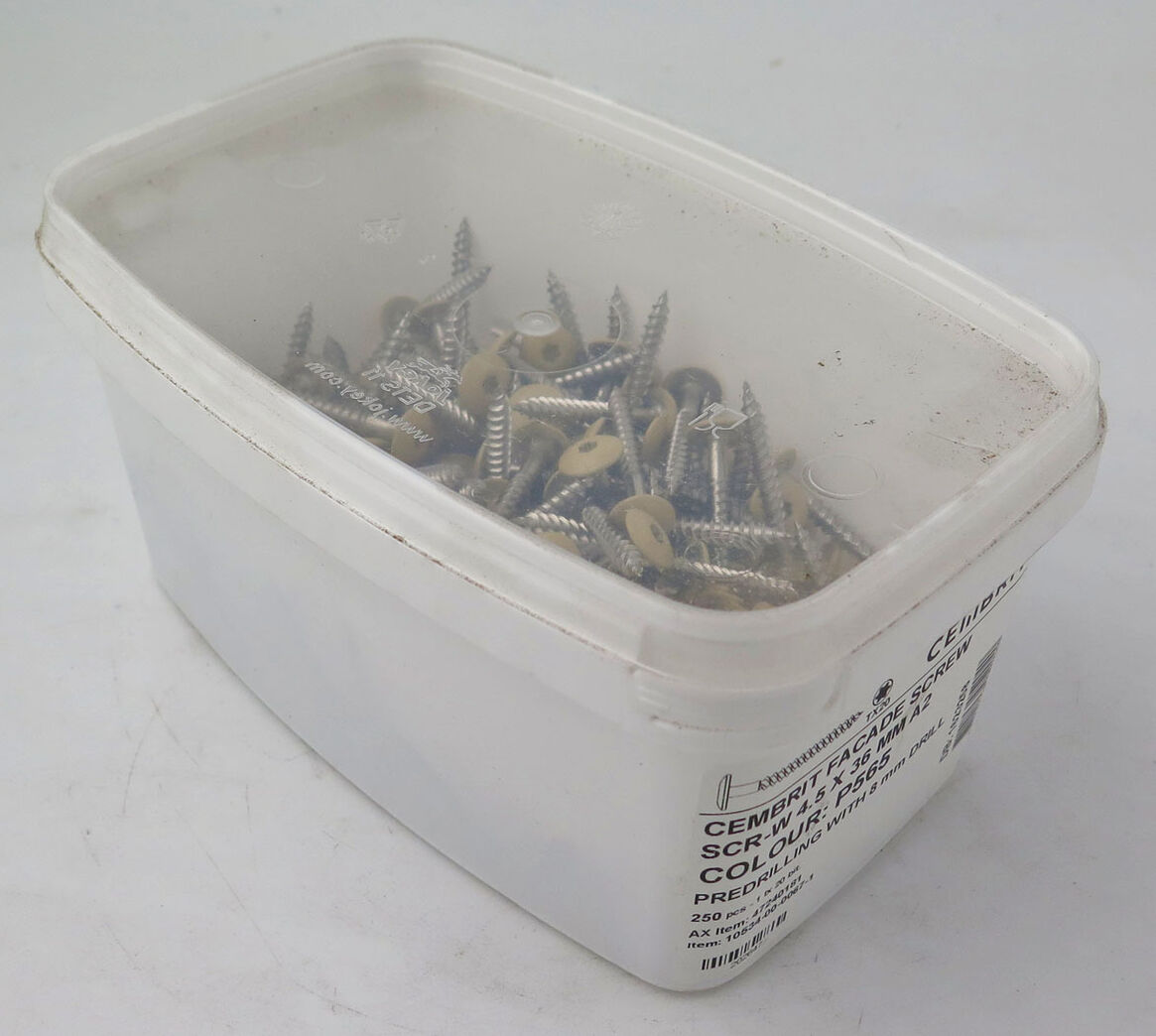 Facadeskruer 4.5x36 mm A2 Beige - 250 stk