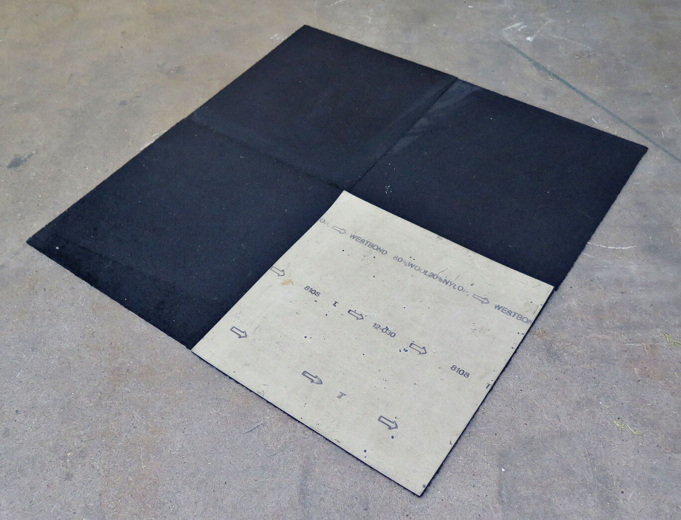 Tæppefliser 50 x 50cm - sort