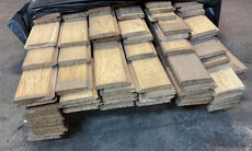 30 m2 facadebeklædning i egtræ  22x140 mm