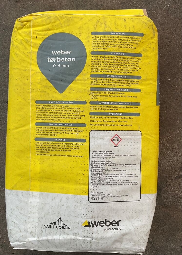 Weber tørbeton 0-4 mm - 18 kg