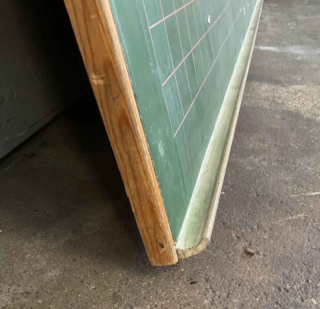 Gammel skoletavle 400x120 cm.