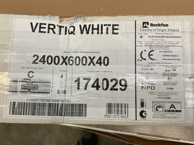 Rockfon vertiq white akustik vægpanel 4,5 m2