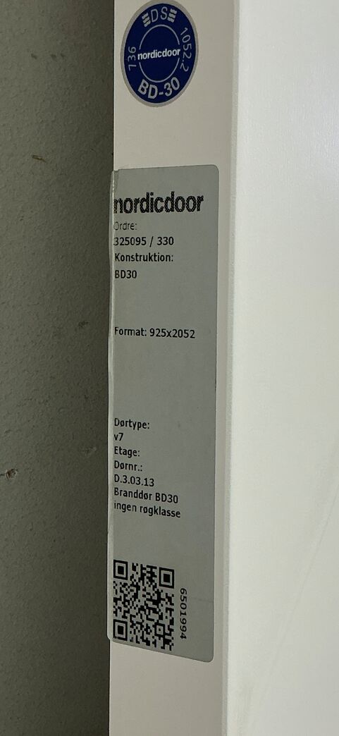 BD30 branddør M10 fra Nordicdoor