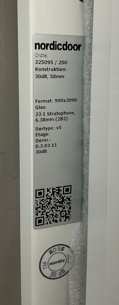 35db lyddør M10 fra Nordicdoor