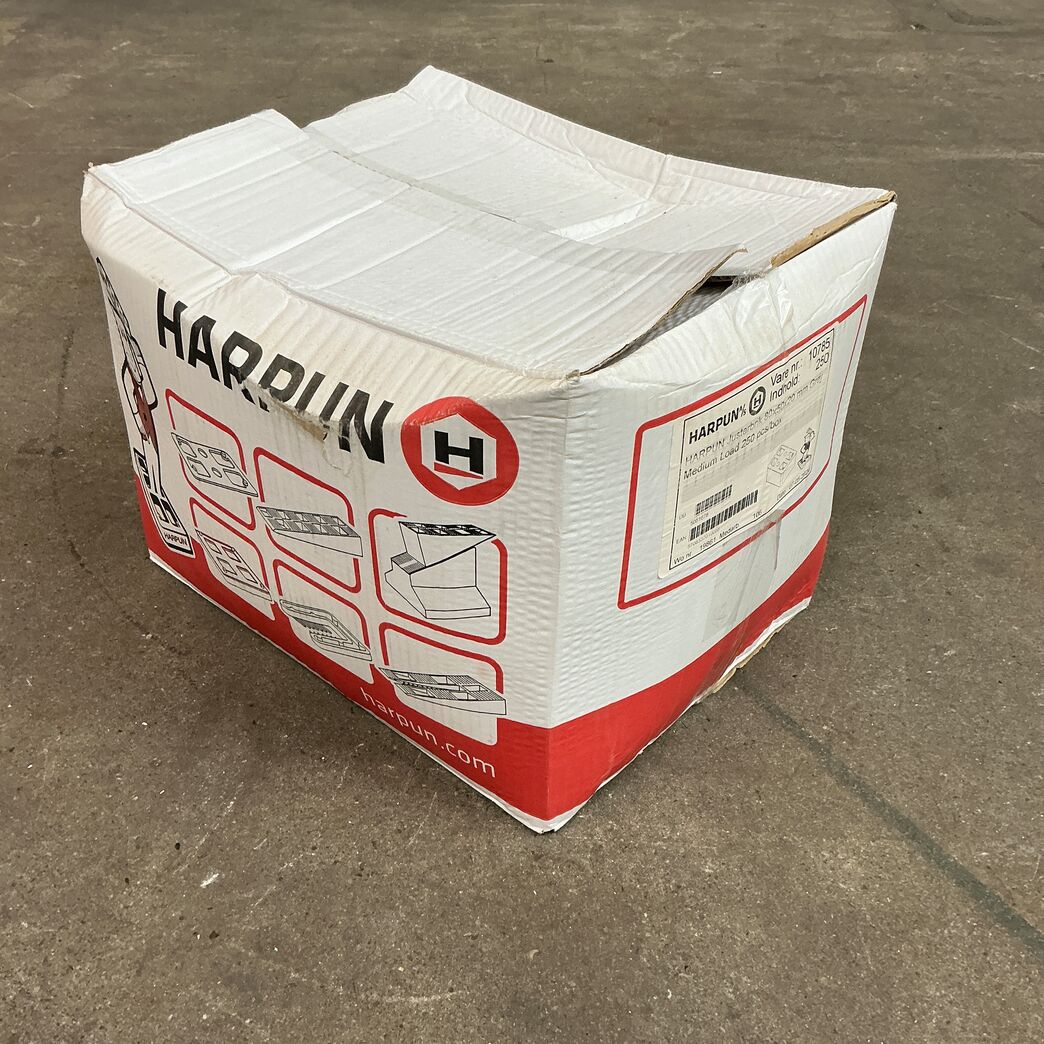 Kasse med Harpun justerbrik grå  20 mm - 250 stk